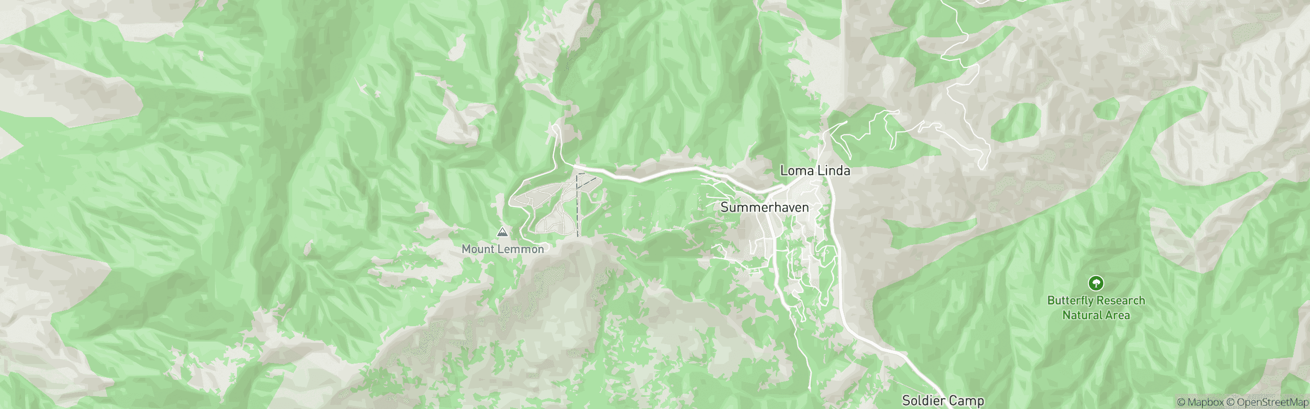 Map of Mt. Lemmon