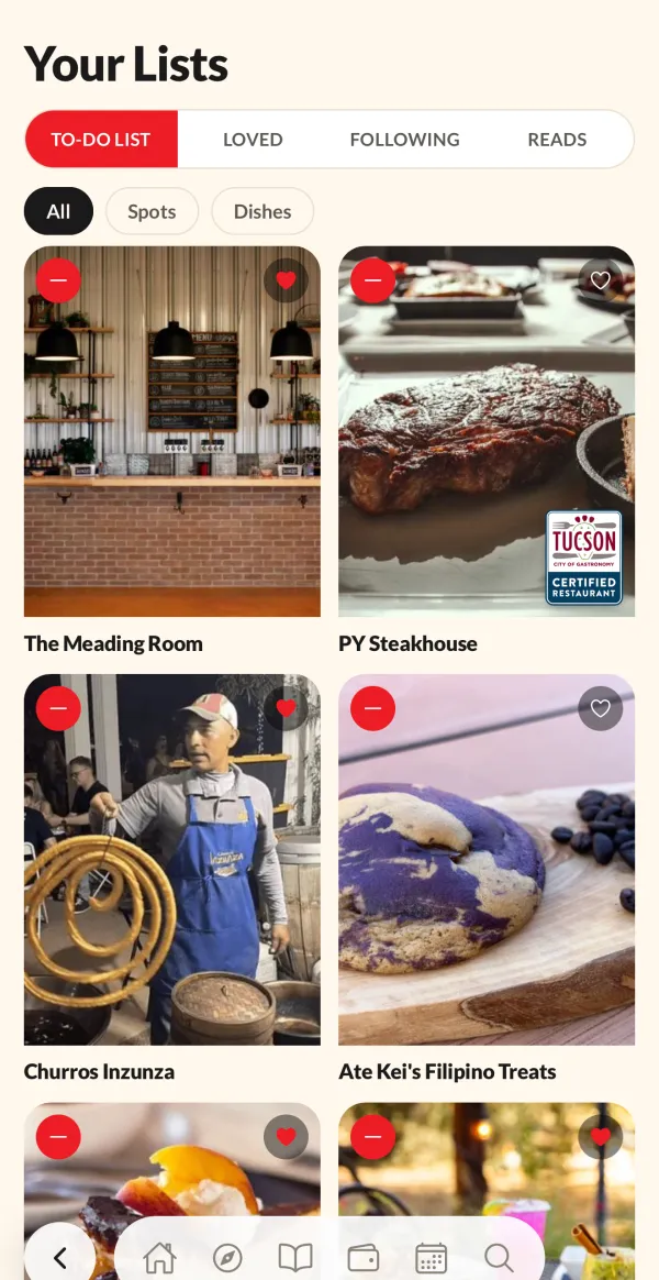 Your Lists, with To-Do, Loved, Following and Reads tabs