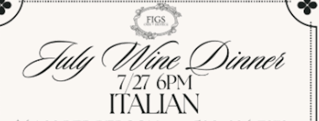 July Wine Dinner