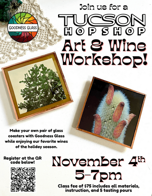 Art & Wine workshop with goodness glass