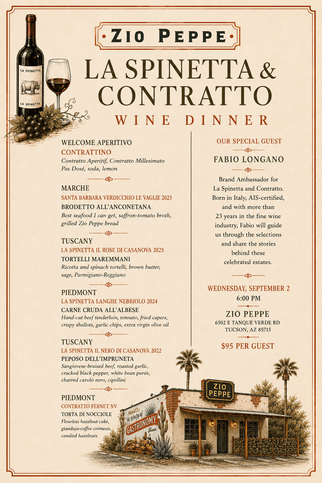 La Spinetta & Contratto Wine Dinner