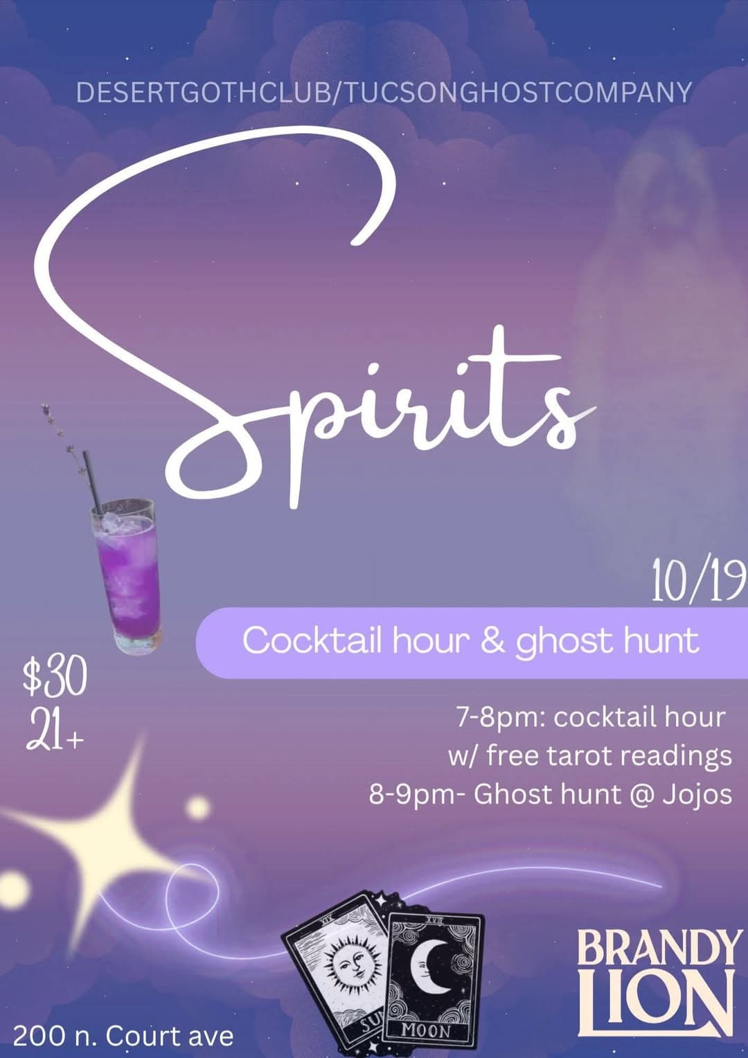 SPIRITS: Cocktail Hour & Ghost Hunt