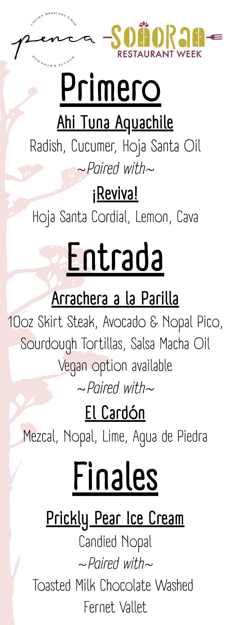 penca special menu