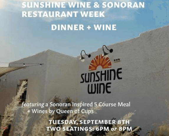 Sunshine Wine Special Dinner