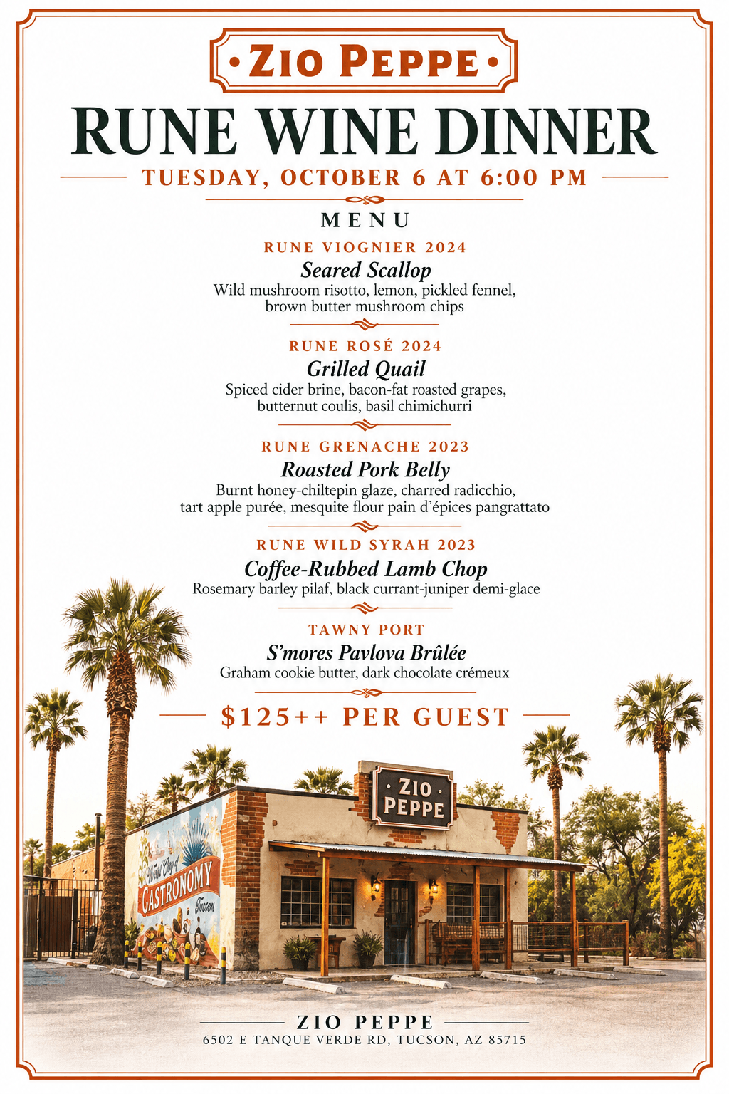Rune Wines Dinner with Winemaker James Callaghan & Chef Devon Sanner