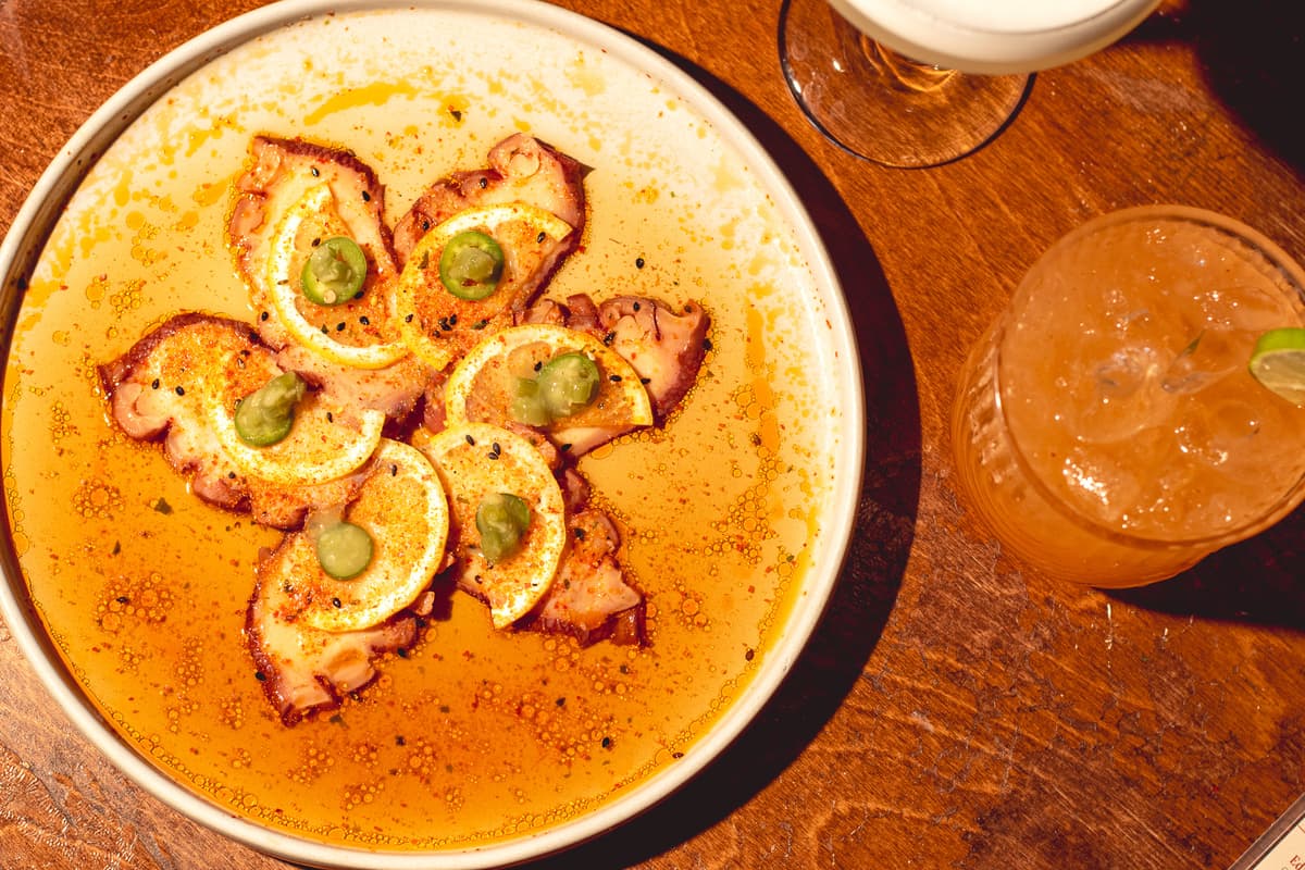 Spicy Octopus Crudo at OBON Sushi Bar Ramen (Photo by Jackie Tran)