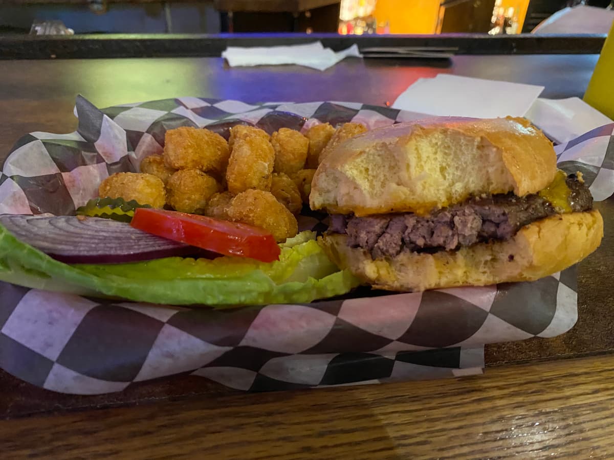 Classic burger at Shooter's Steak House & Saloon (Photo by Rita Connelly)