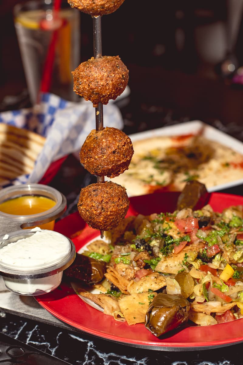 Fatoush salad with falafel at Casa Pita (Photo by Jackie Tran)