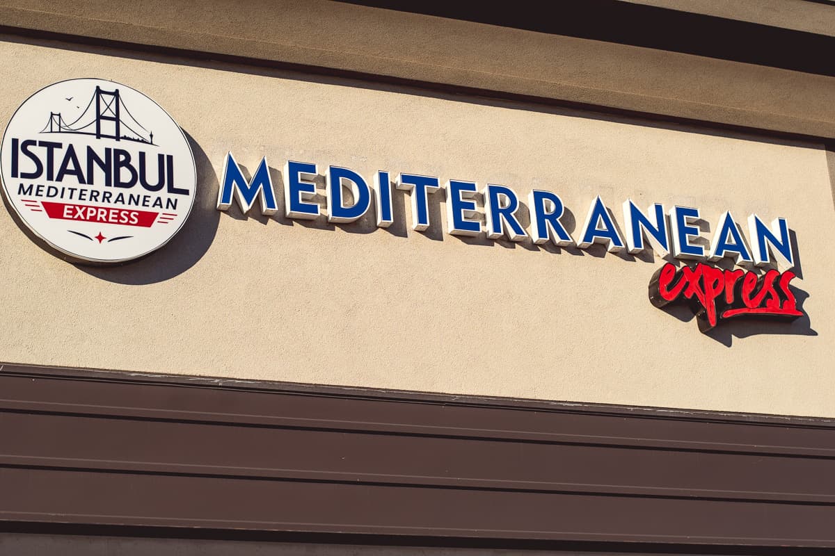 Sign at Istanbul Mediterranean Express (Photo by Jackie Tran)