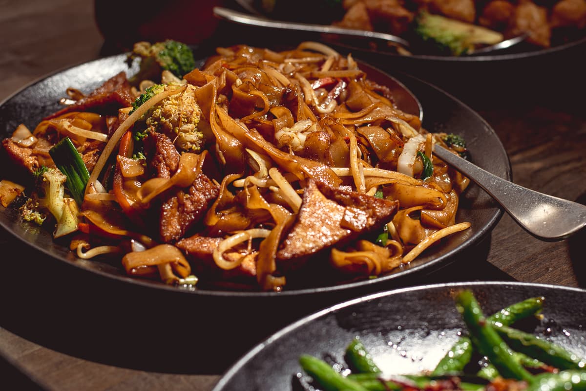 Tofu and Vegetable Chow Fun at Jun Dynasty (Photo by Jackie Tran)
