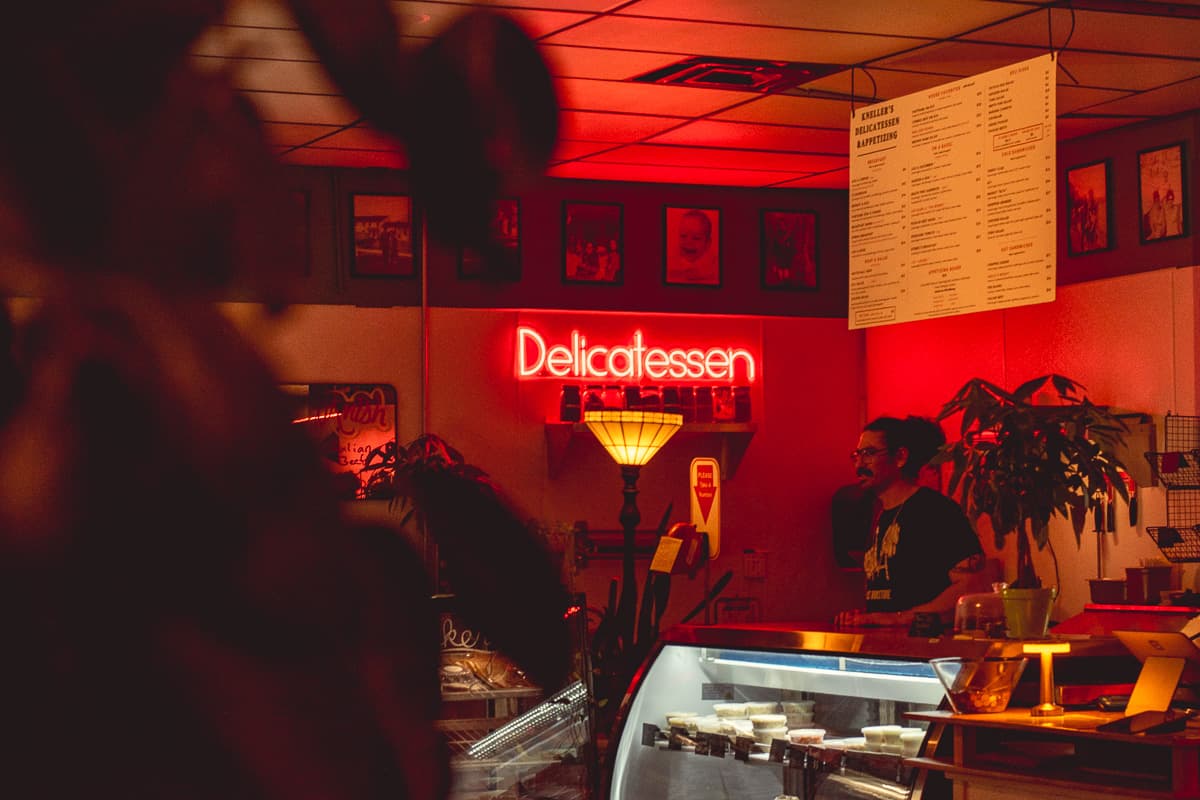 Jeremy Kneller-Hernandez at Kneller's Delicatessen & Appetizing (Photo by Jackie Tran)