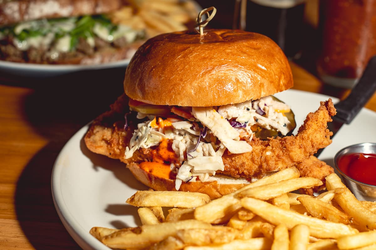 Fried Chicken Sandwich at Prep & Pastry (Photo by Jackie Tran)
