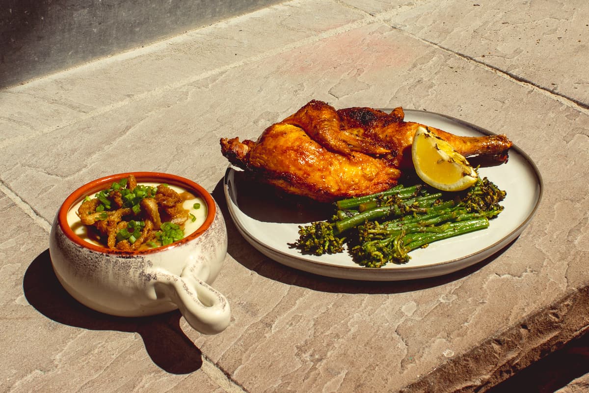 Mesquite Half Chicken and soup at Sawmill Run Restaurant (Photo by Addie Ibarra)