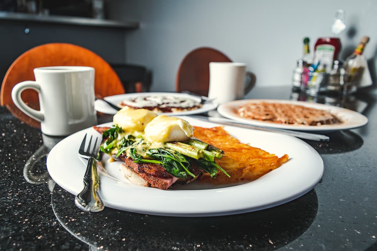 SUMMER WEEKDAY SPECIAL: Shared Eggs Benedict & Pancake Feast for Two at Baja Cafe