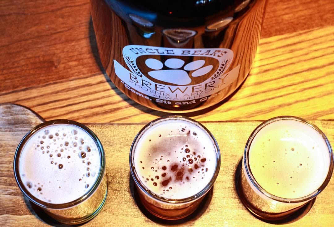 Flight of Uncle Bear's Brewing (Credit: Uncle Bear's)