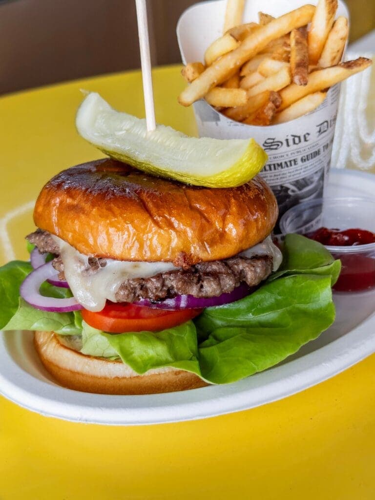 a sandwich and fries on a plate