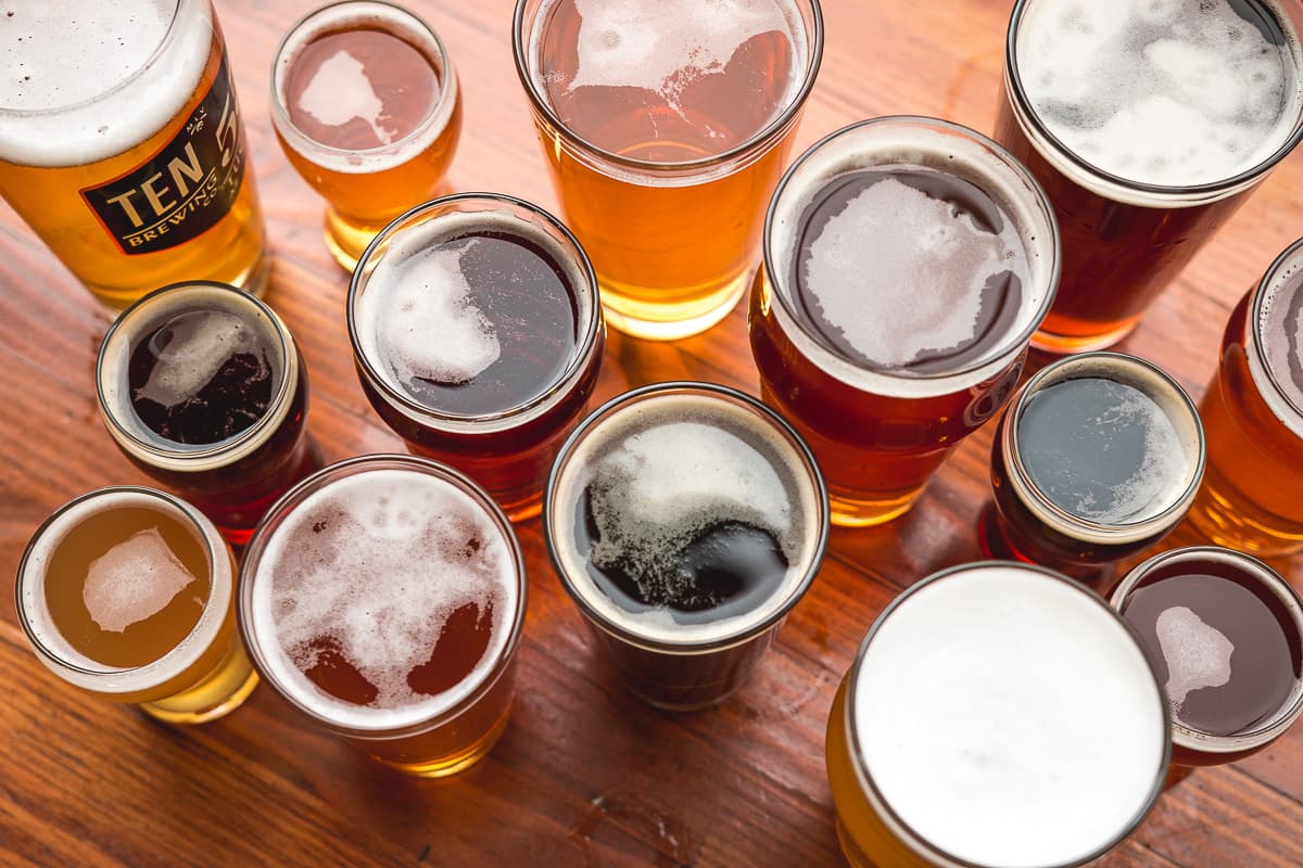 Beers at Ten55 Brewing Company (Credit: Jackie Tran)