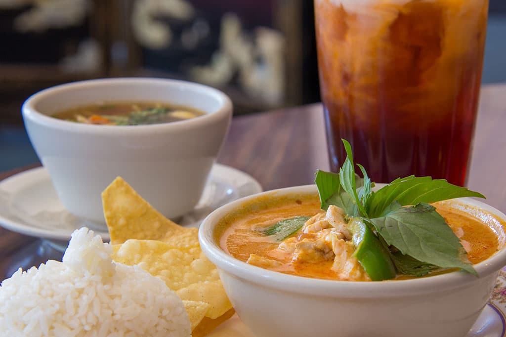 Panang Curry with Chicken at Bai Thong