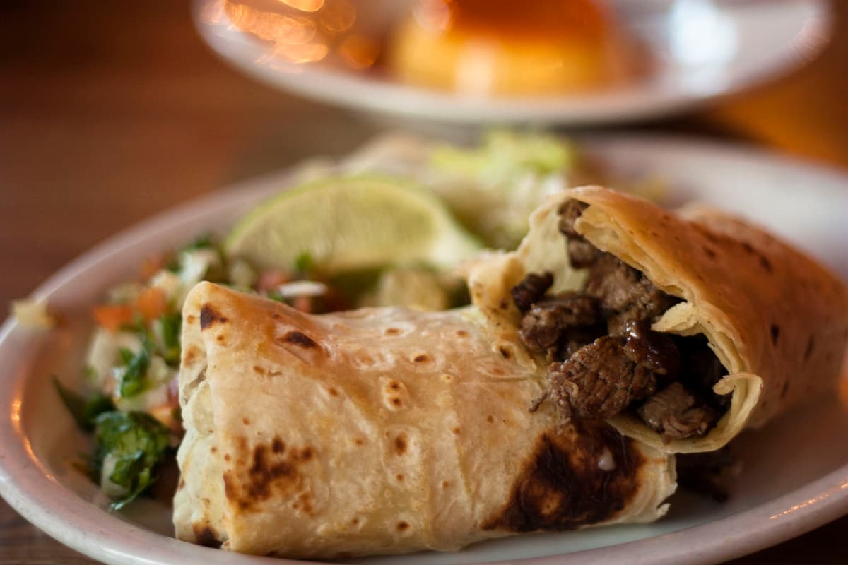Carne asada burro from El Minuto Cafe in Tucson, Ariz.
