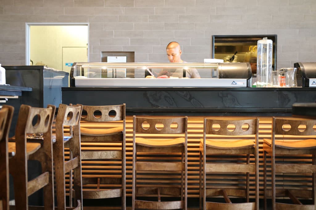 Sushi bar at OBON Sushi + Bar + Ramen (Credit: Adam Lehrman)