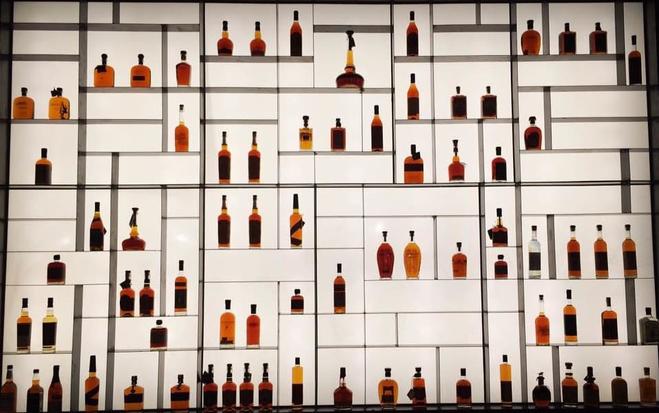 Bourbon display at Brother John's (Credit: Brother John's)