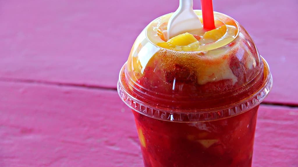 Strawberry & Mango Raspado at Raspados La Niña (Credit: Gloria Knott)