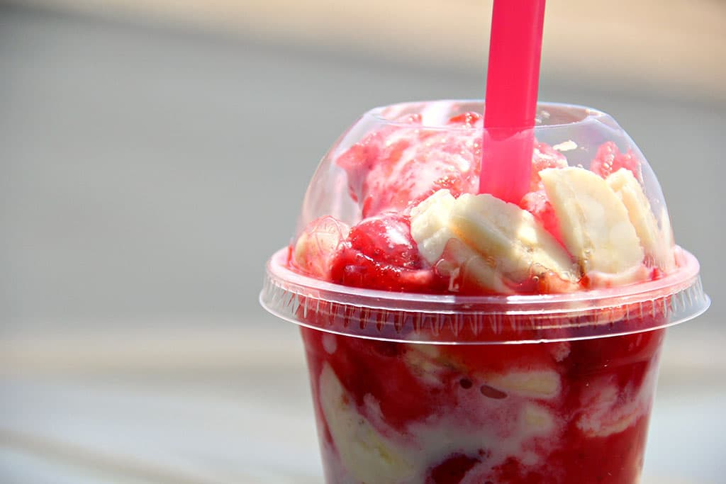 Strawberry Banana Raspado at Crush Gourmet Raspados (Credit: Gloria Knott)