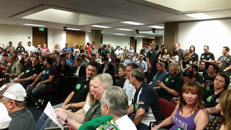 Arizona Beer Bill supporters fill the seats at the state legislature. (Photo courtesy of Prescott Brewing Company.)