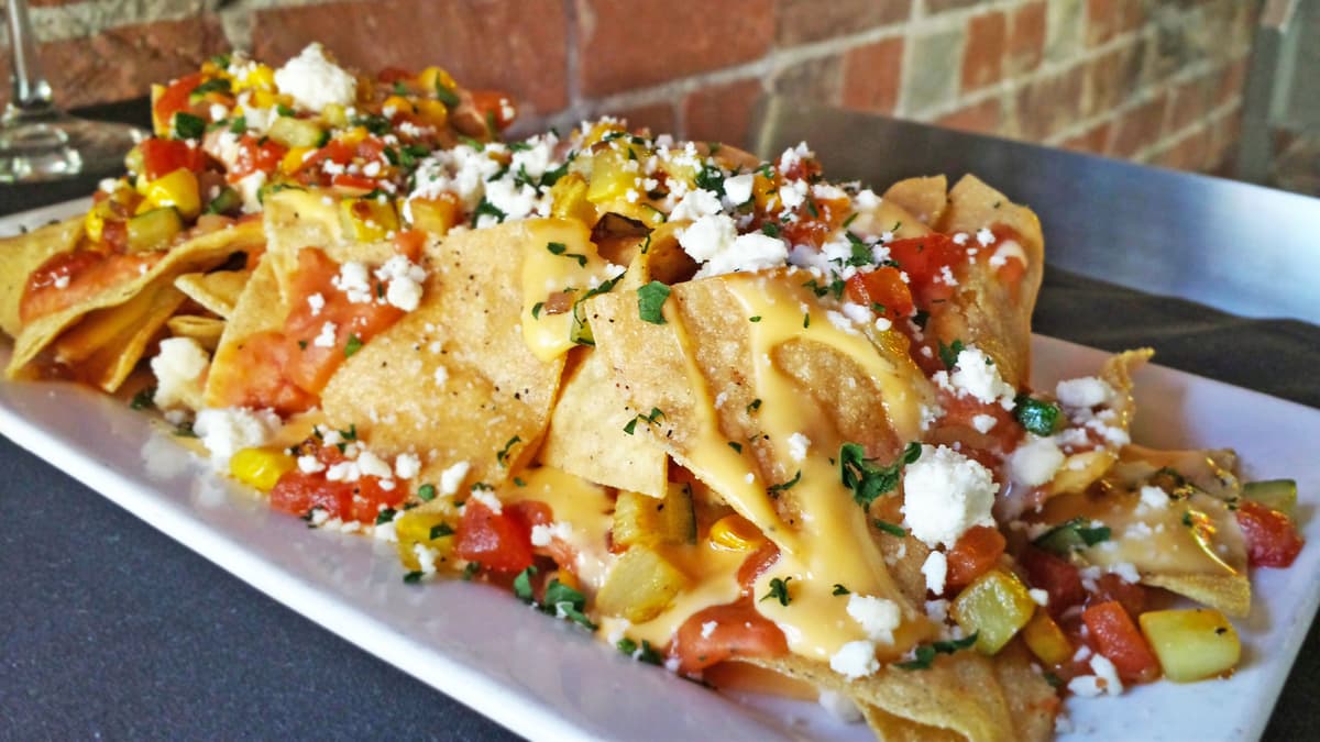 Veggie Nachos at Playground Bar & Lounge