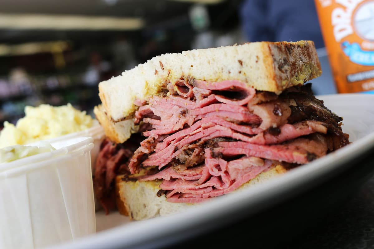 Hot Pastrami at Fifth St. Deli