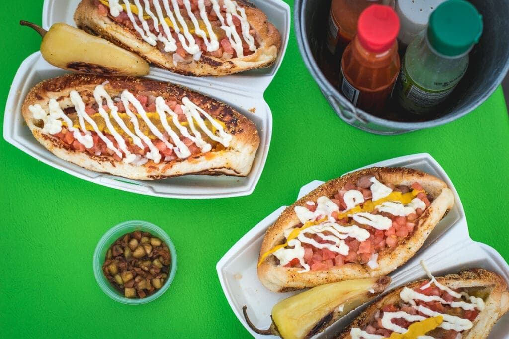 Super Chipilones Sonoran hot dogs at El Perro Loco (Credit: Jackie Tran)