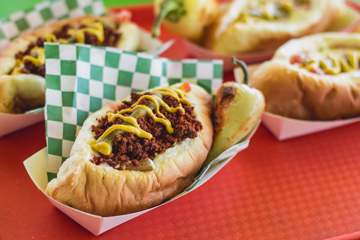 Sonoran hot dogs with chorizo at La Carreta del Rorro (Credit: Jackie Tran)
