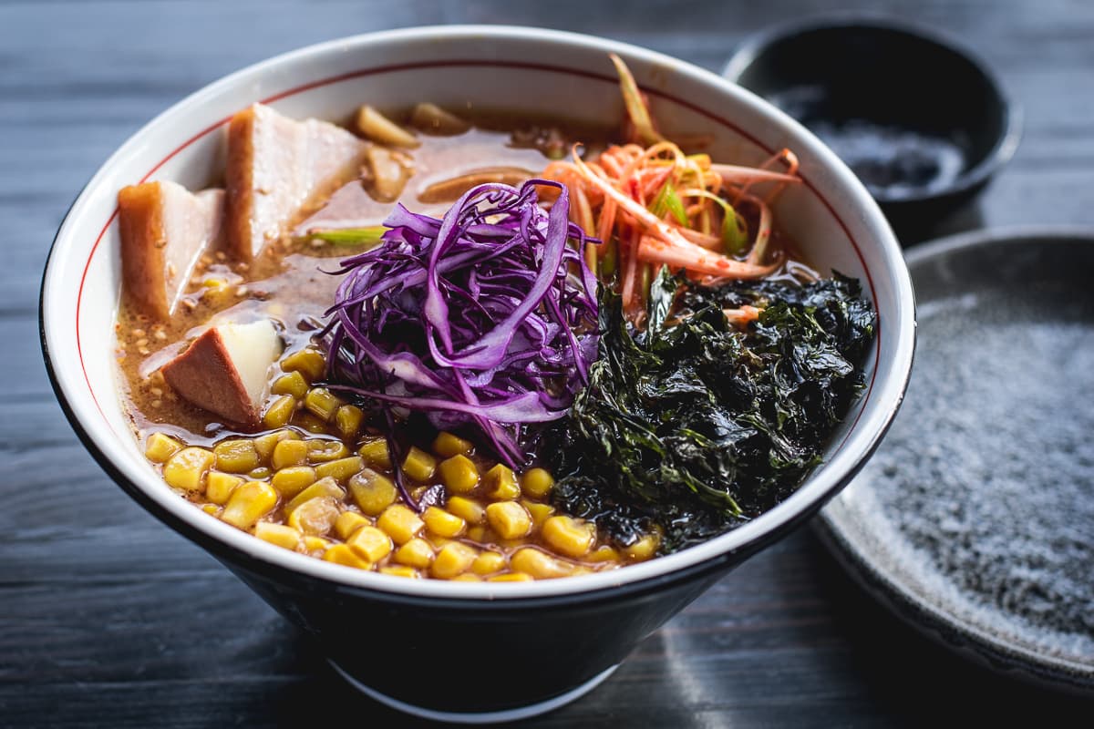 Seasonal Sapporo-style red miso ramen with brown butter at OBON Sushi Bar Ramen (Credit: Jackie Tran)