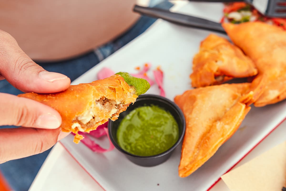 Keema Samosas at Twisted Tandoor