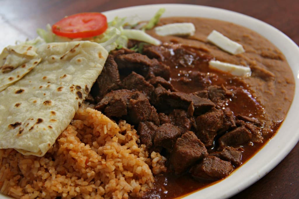 Carne de Res Chile Rojo at Jalisco Tortilleria (Credit: Gloria Knott)