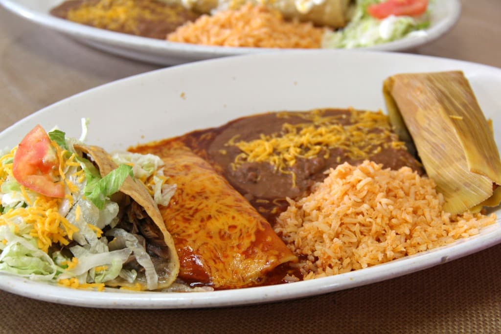 Combination #16: Taco, Tamale, and Enchilada at Perfecto's Restaurant (Credit: Gloria Knott)