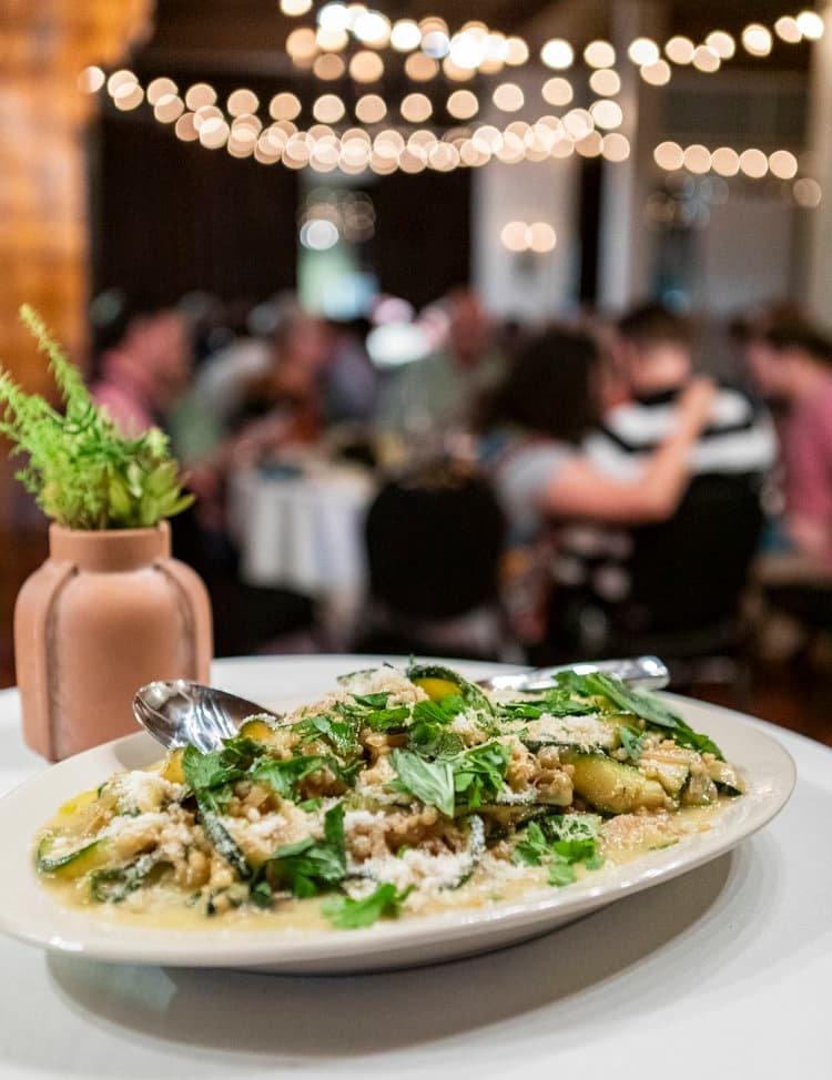a plate of food on a table