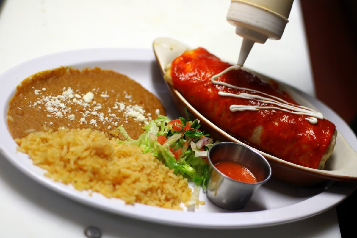 Wet Burrito at Ajuua Mexican Restuarant (Photo by Mark Whittaker)