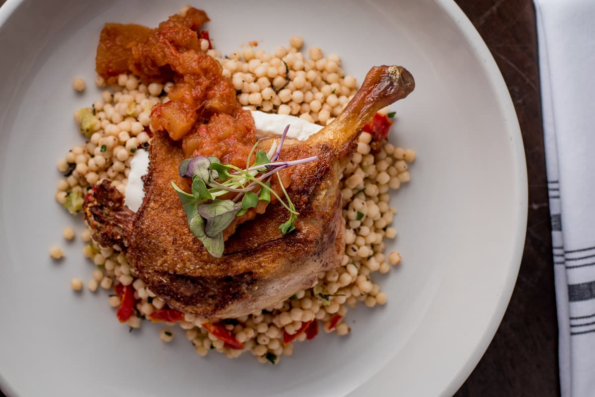Confit Duck Leg at Agustin Kitchen (Credit: Jackie Tran)