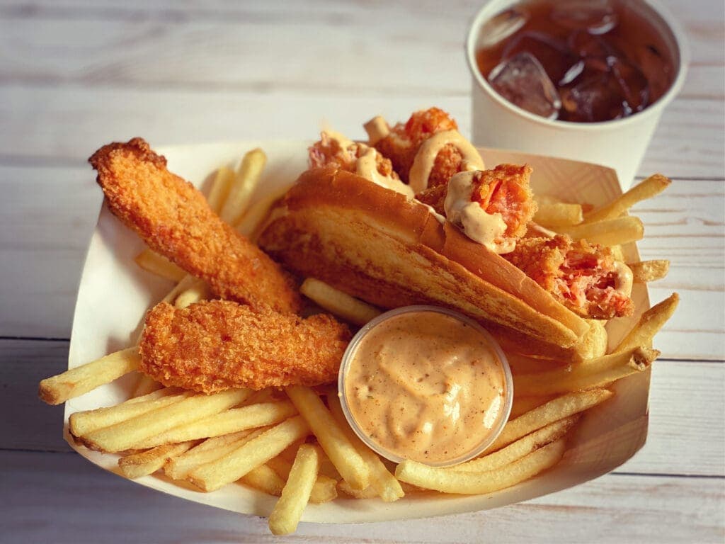 a plate of food on a table