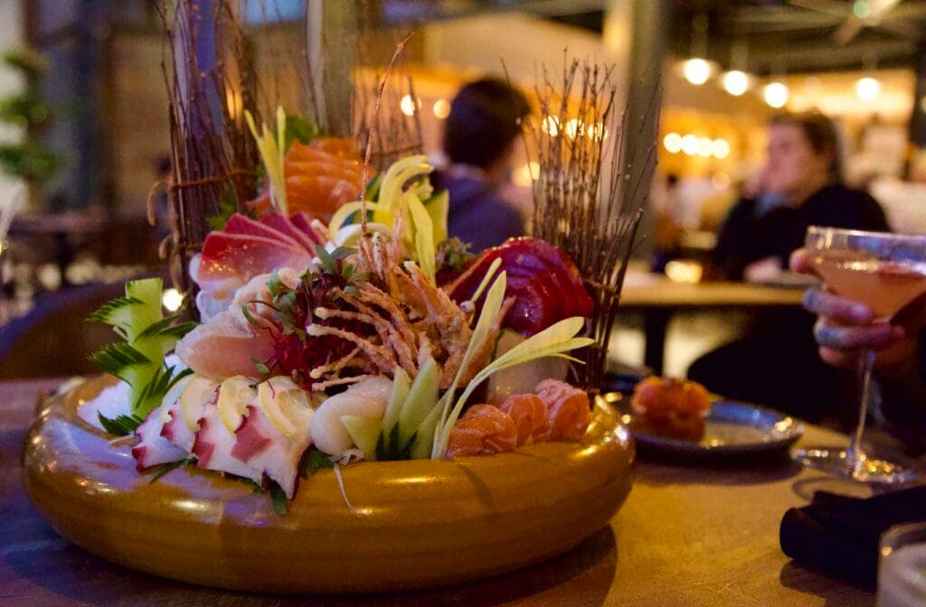 a plate of food on a table