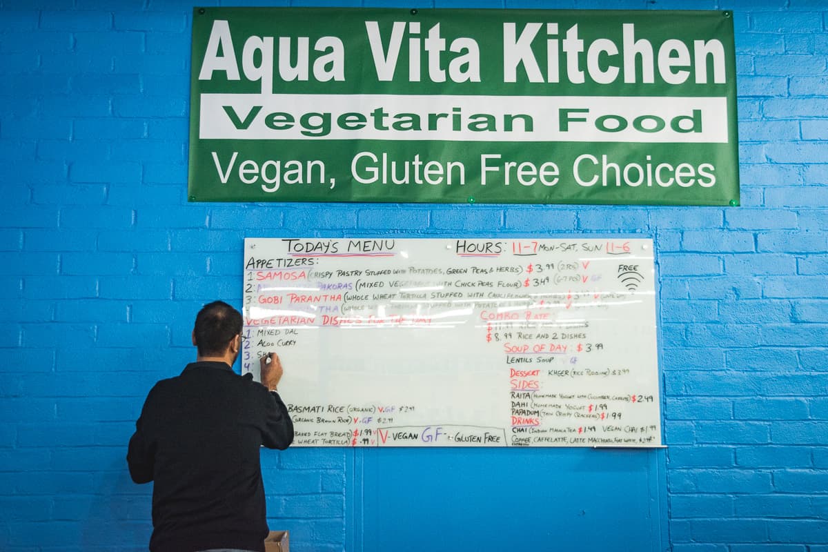 Menu in progress at Aqua Vita Kitchen (Credit: Jackie Tran)