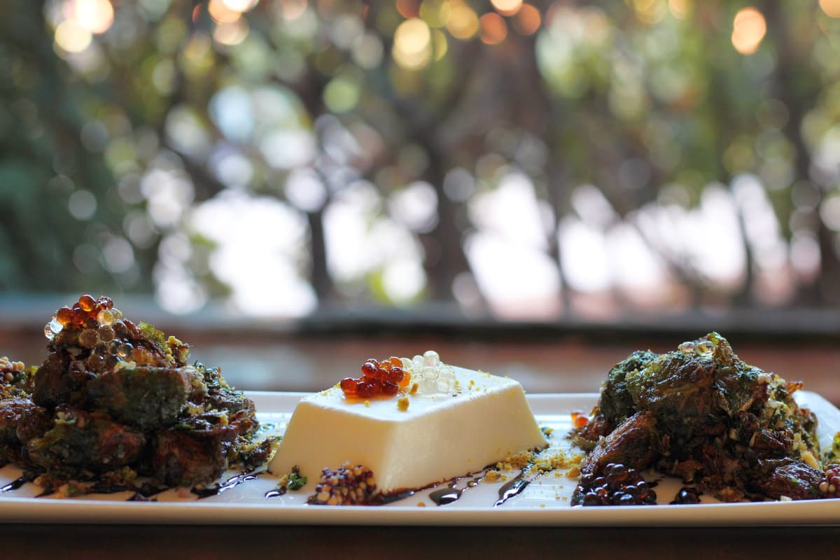 Brussels Sprouts with Panna Cotta at Arizona Inn (Photo by Mark Whittaker)