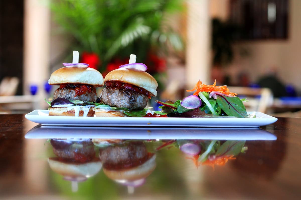 Beef and Pork Sliders at Arizona Inn (Photo by Mark Whittaker)