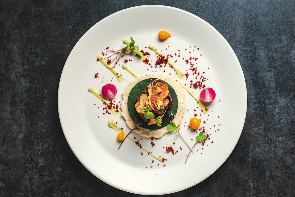 Plate from Maria Mazon of BOCA Tacos y Tequila for the Art of Plating (Credit: Jackie Tran)