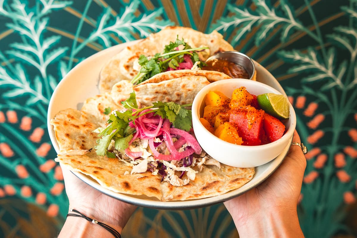 Pulled Chicken Gordita at August Rhodes Market