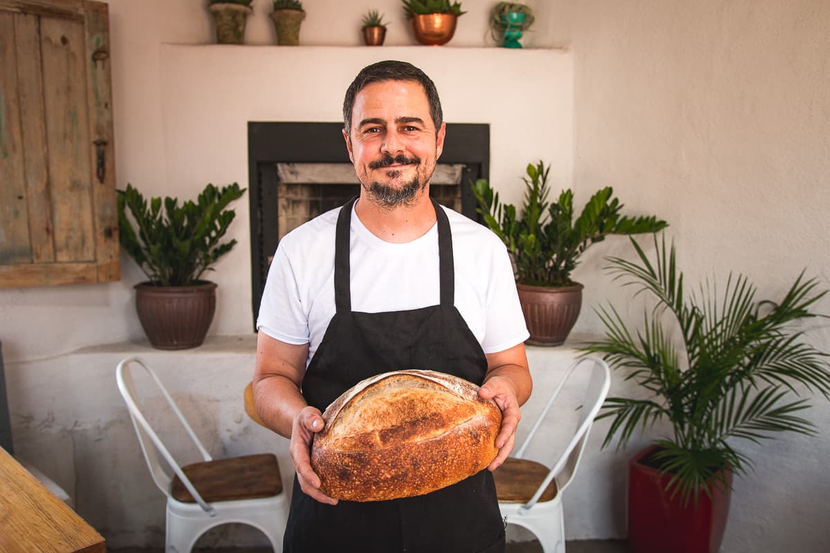 Partner-baker Nathan Teufel at August Rhodes Market