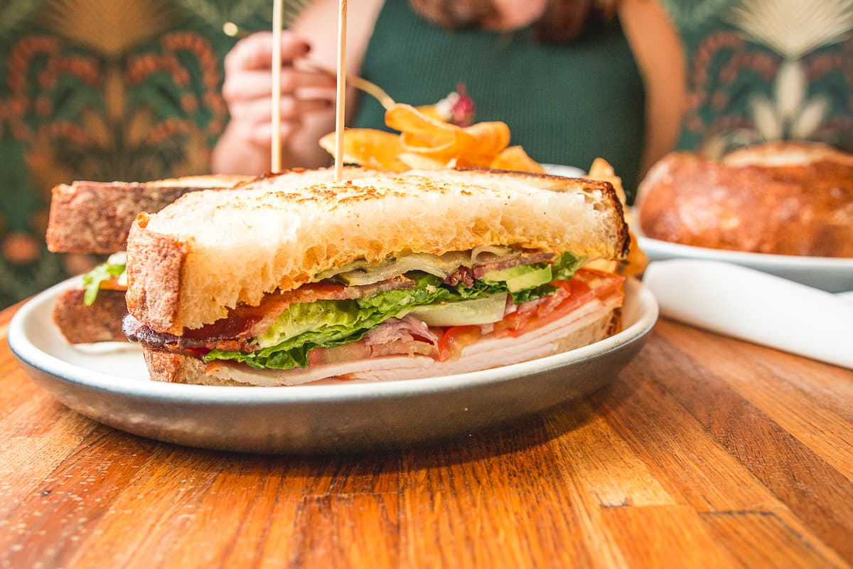 Turkey Club Sandwich at August Rhodes Market