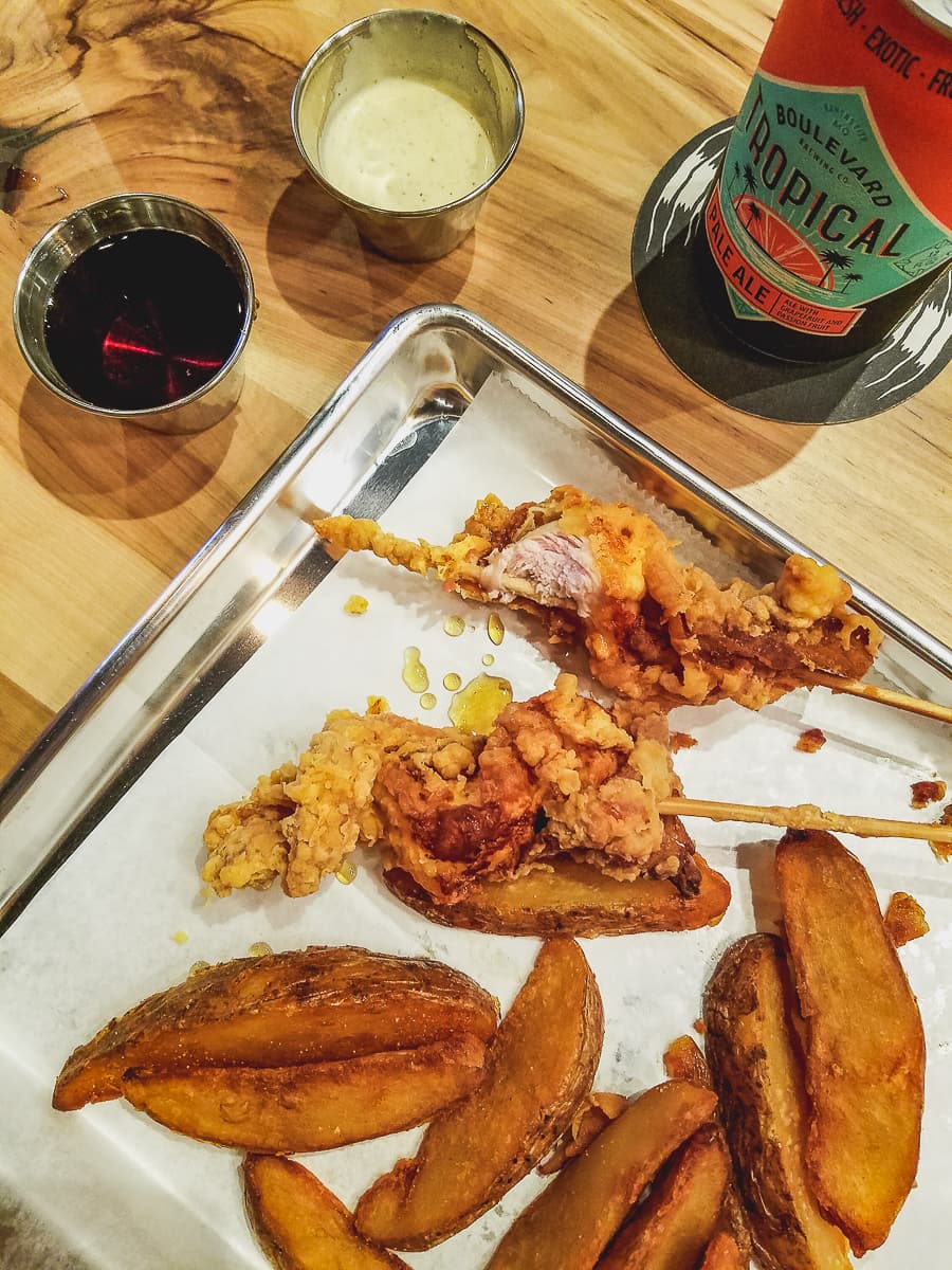 The Beast and fries at the Drunken Chicken (Credit: Jackie Tran)