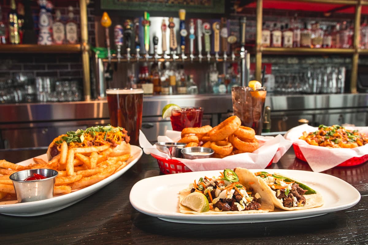 Various Game Time menu items at Playground Bar & Lounge